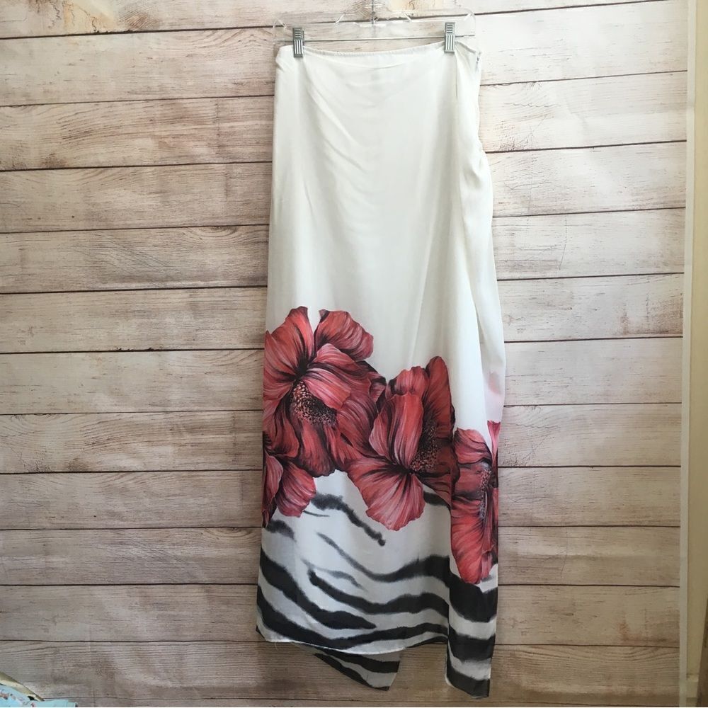 CACHE SARONG‎ STYLE MAXI SKIRT IN FLORAL PRINT